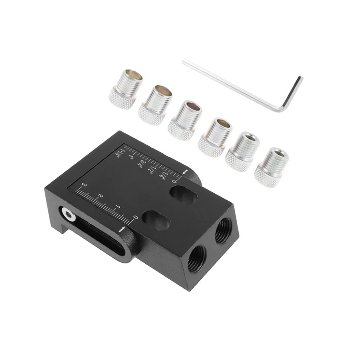 

Pocket Hole Jig Kit 15-Degree Angle Drill Woodworking Drill Angle Hole Puncher Locator Jig Oblique Hole Holder Kit