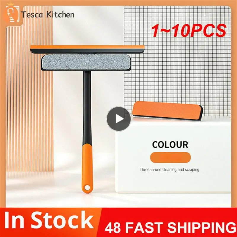 

1~10PCS In 1 Glass Window Cleaner Window Cleaning Brush Squeegee Glass Scraper Wiper Rotating Multifunctional Window Clean