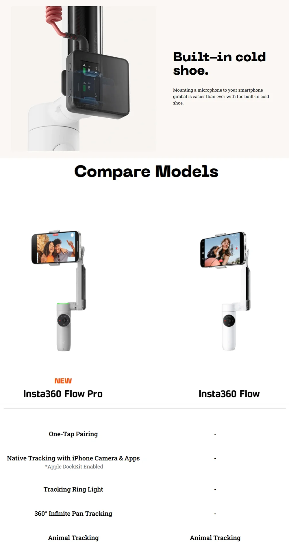 Insta360 Flow Pro - スマートフォン用 AI 搭載ジンバル