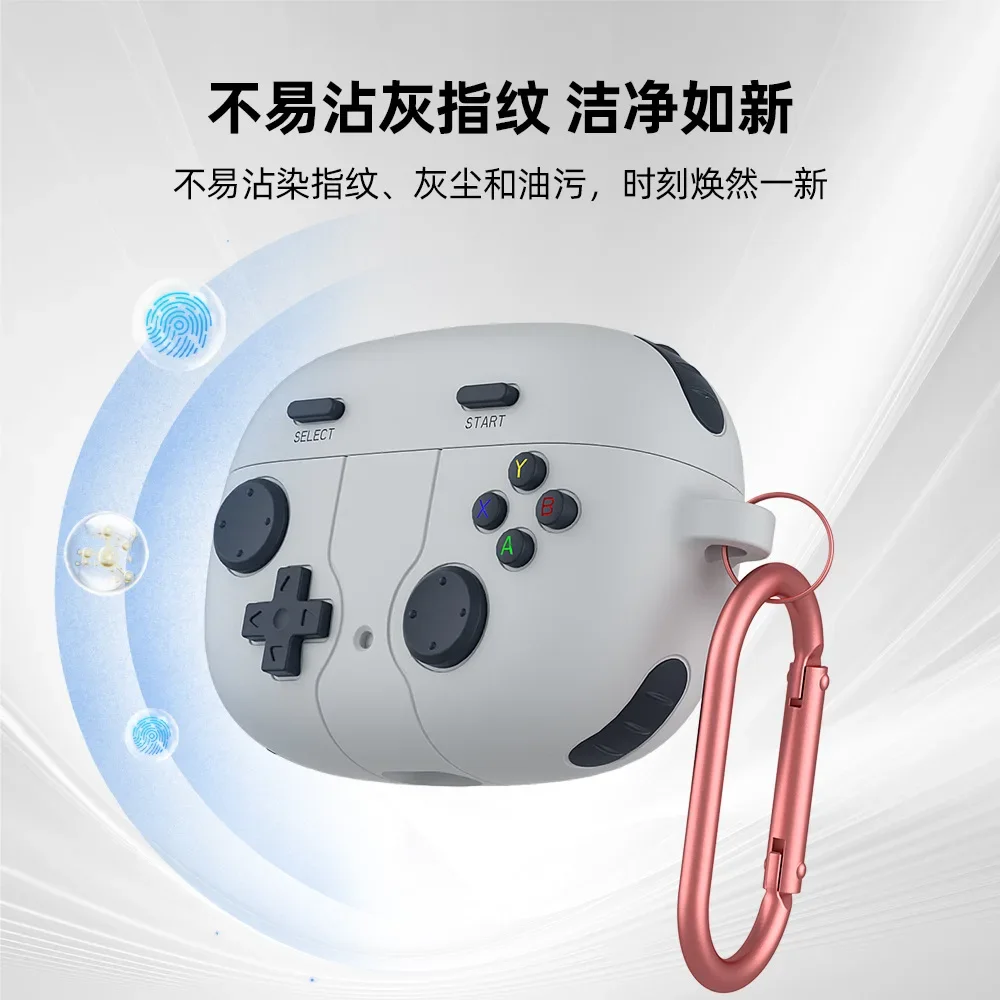 Luxury Silicone Shockproof Earphone Case with Keychain