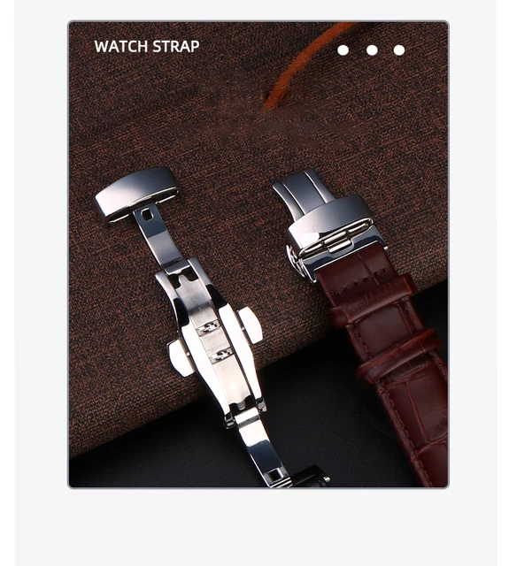 Convex leather watchband for LV watch tambour series strap men and women's  21 * 12mm Wristband