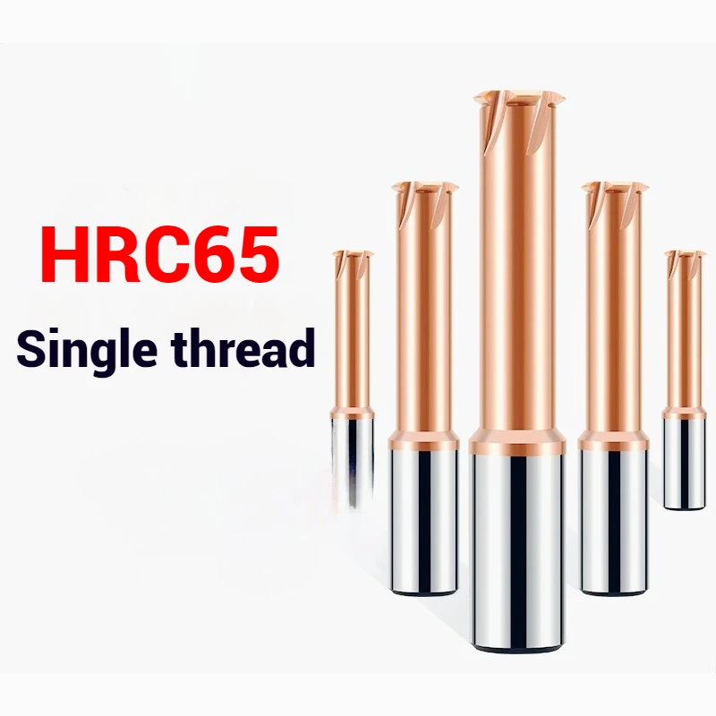 Tungsten Carbide Single Tooth Spiral Milling Cutter 1pcs 3 Flutes 4 Blades CNC Tool Thread End Mill Router Bits M3 M4 M5 M6 M8 milling cutter
