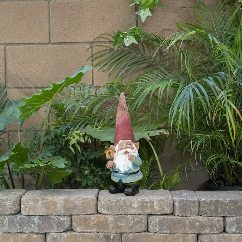

Garden Gnome Holding Birdhouse Outdoor Statue, Red Rat cage accessories Pajaros Rat hanging bed Parakeet birdcage Estim shock ca