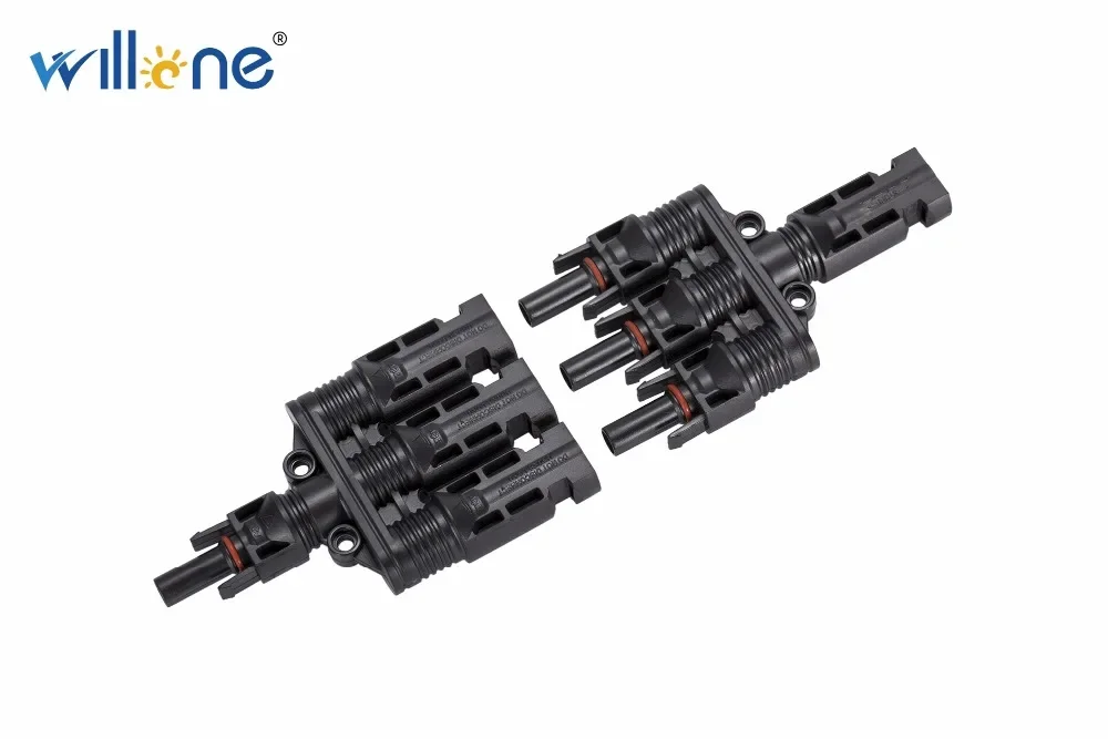 Willone 1 пара Бесплатная доставка от 1 до 3 T ветка солнечной разъем. 1 Папа + 3 Женский и 1 Женский + 3 мужские три ветки солнечной разъем