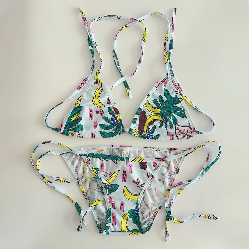 2024 New Bathing Suit Women Floral Swimwear Strap Sexy Three Point Style Beach Bikini Suit Biquini S-L