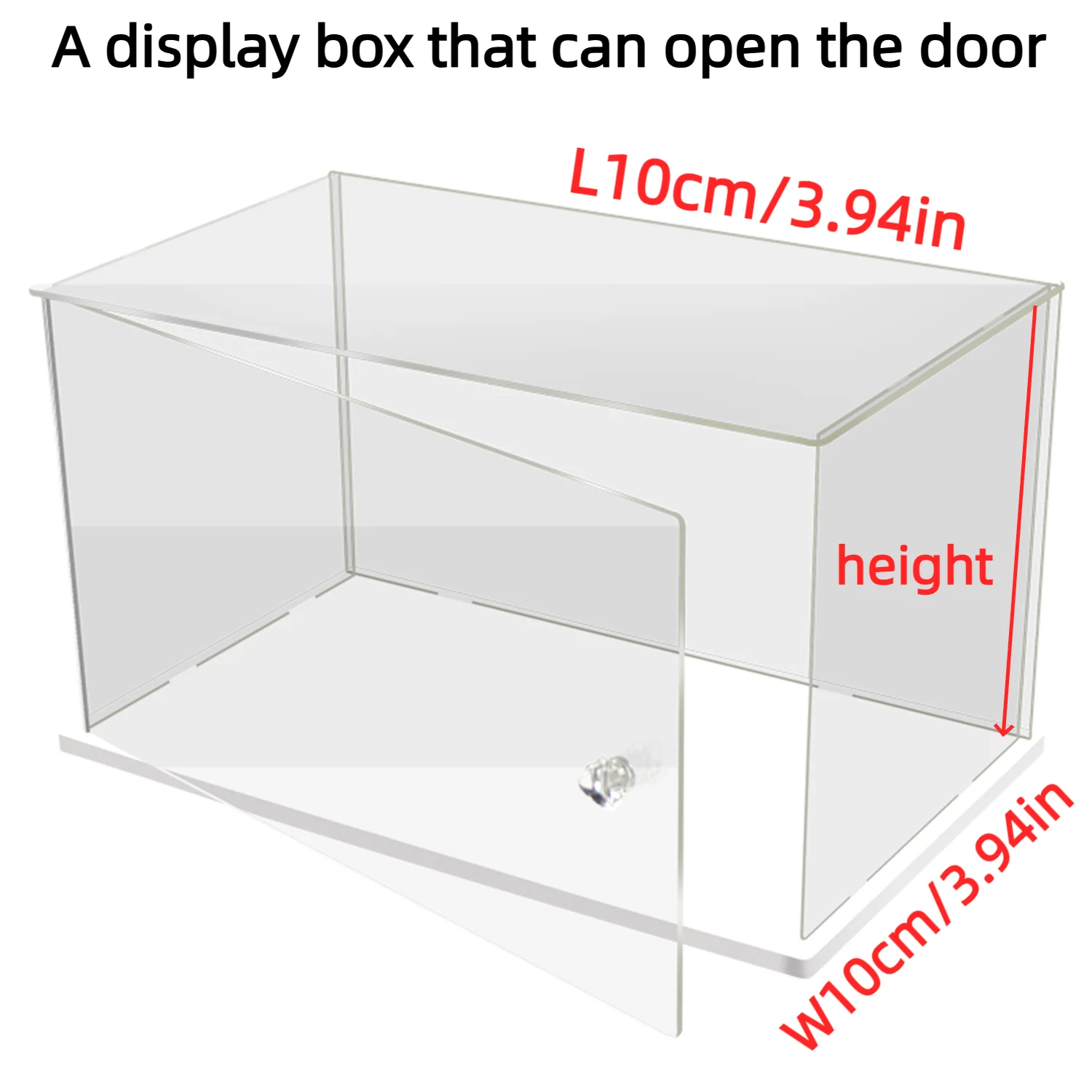 Elegant Display Box with Crystal Handle - Versatile Storage and Presentation Solution
