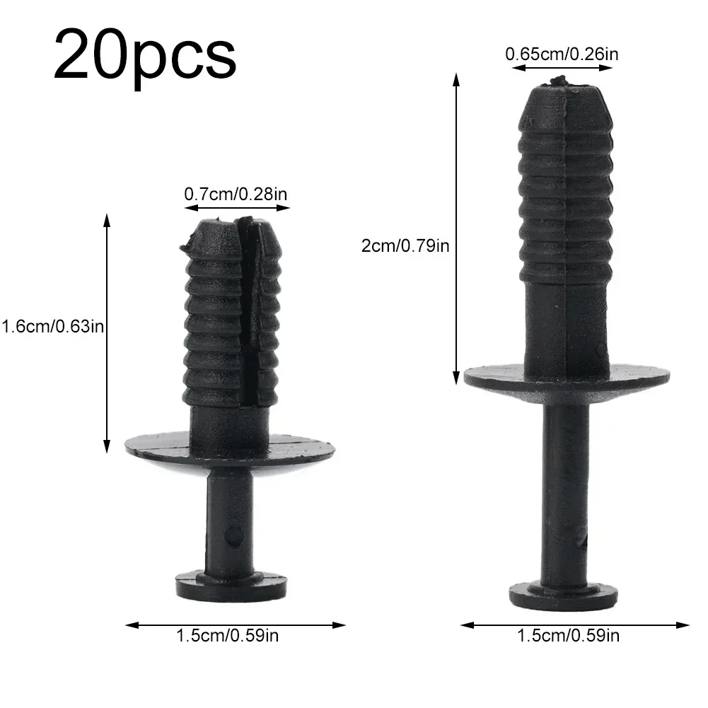 20pcs Car Bumper Expanding Rivet Fastener Auto Fender Door Trim Panel Liner Wheel Arch Clips for BMW E30 E39 E46 E53 E60 auto fasteners plastic rivets