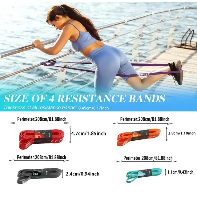 Resistance elastic band for men's and women's strength fitness exercise yoga tension band pull up auxiliary elastic band resista 2