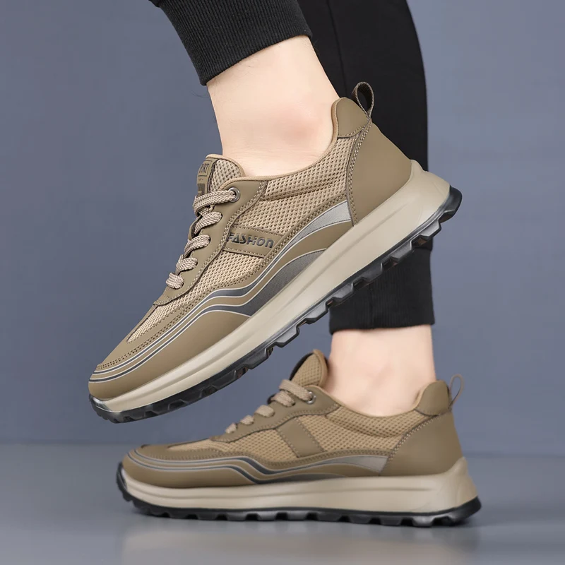 2025 New Spring Men's Shoes Breathable Versatile Casual Trendy Lightweight Sports Board Shoes for Leisure Footwear Mens Sneakers 2