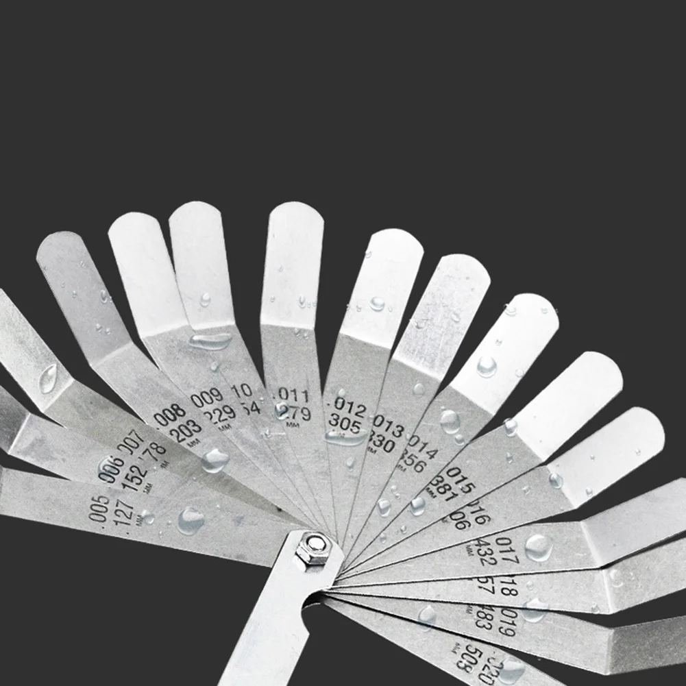 

16 Blades Metric Imperial High Precision Curved Automobile Durable Measurement Tool Feeler Useful Stainless Steel Manufacturing