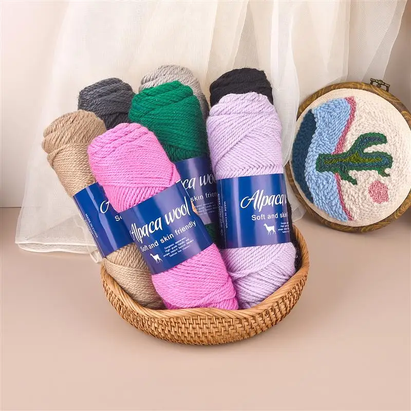 500g Alpaca Wool Yarn Soft Warm DIY Knitting Worsted Sweater Make Warm And Fashionable Windbreakers Jackets Scarves Hats Yarn