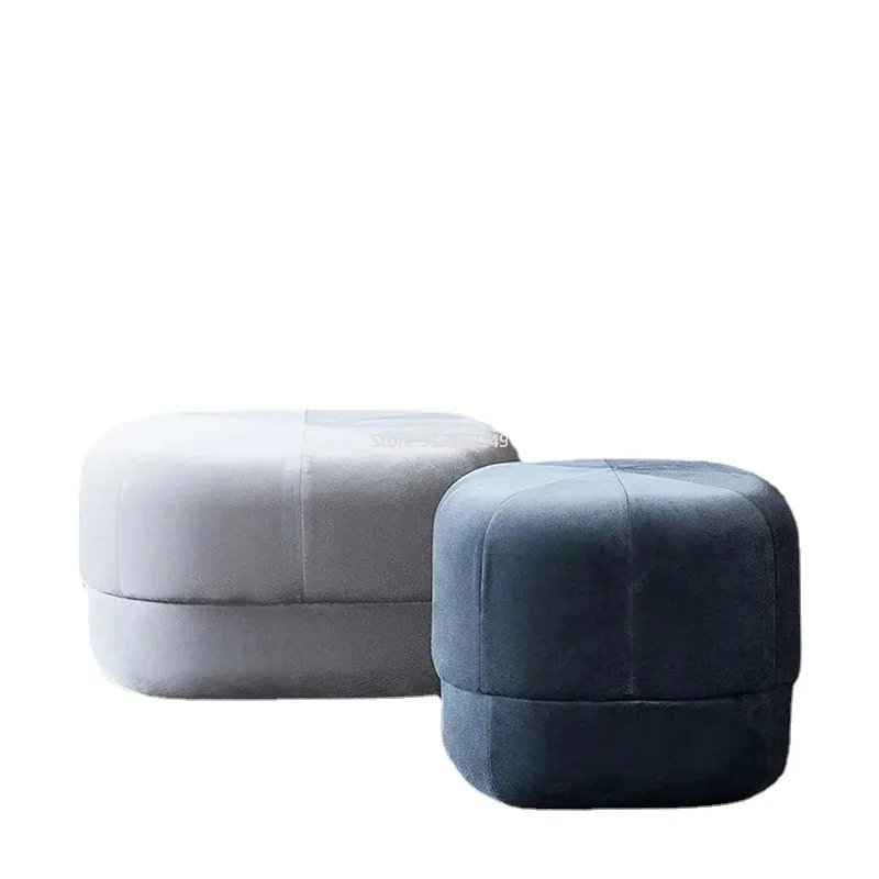 

Simple Ottoman Shoe Changing Stool Small Apartment Living Room Low Ottomans Modern Shopping Sofa Stool Creative Pumpkin Stools