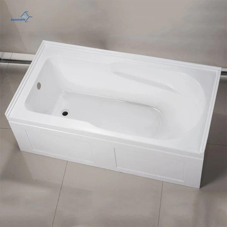 Modern Design White Skirt Bathtub Bathroom Bath Tub And Freestanding Alcove Rectangle Acrylic Bathtub