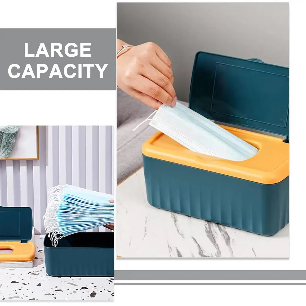 Dustproof Wet Tissue Box with Lid Baby Nappy Wet Tissue Storage Holder Dispenser for Home Car Office Paper Organizer 1Pcs
