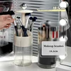 Makeup Brush Holder Organizer with Lids, Dustproof Make Up Brush Container, Vanity Cosmetic Storage Cup for Bathroom Countertop 2