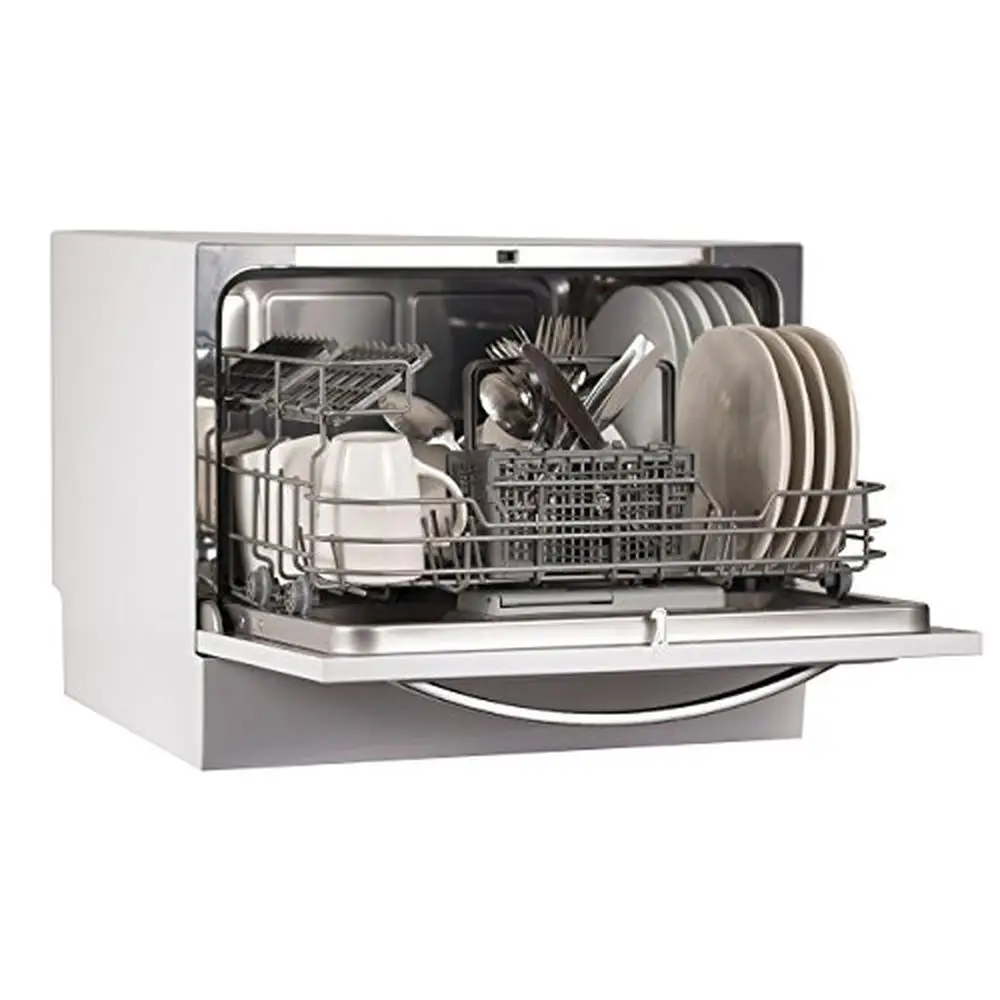 Compact Portable Dishwasher 7 Wash Programs LED Display Stainless Steel 6 Place Settings 3