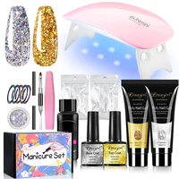 Nail Extension Gel Kit Nail Gel with Nail Light Base Gel Top Coat Long Lasting Poly Gel Nail Kit Starter Kit 1