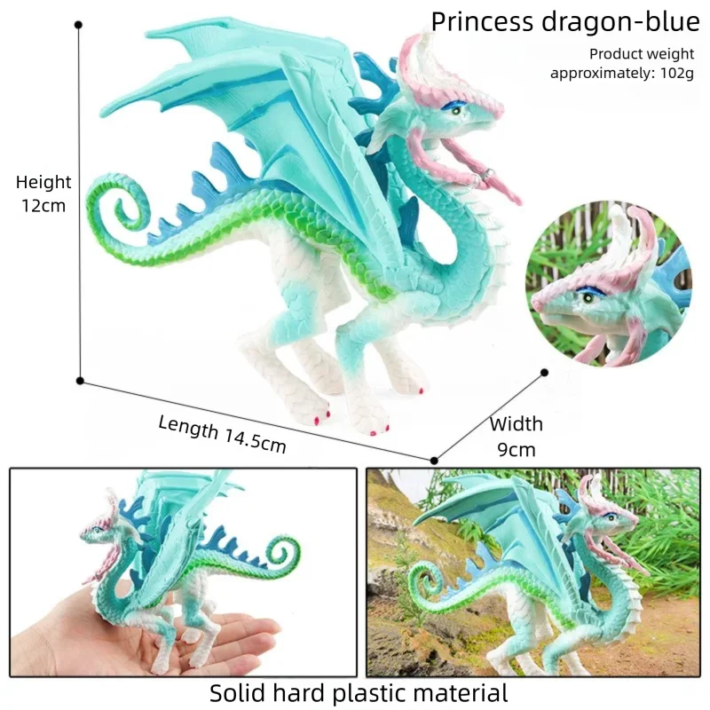 Mythical Creature Figurine - Ice Wyvern Guardian, Dragon, Phoenix & Indian Peafowl Fantasy Beast Statue