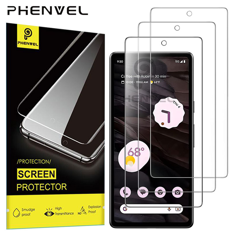 Full Clear Transparent Tempered Glass Screen Protector For Google Pixel 7A 6A 7 6 8A 8 Pro Anti Shatter Protective Glass