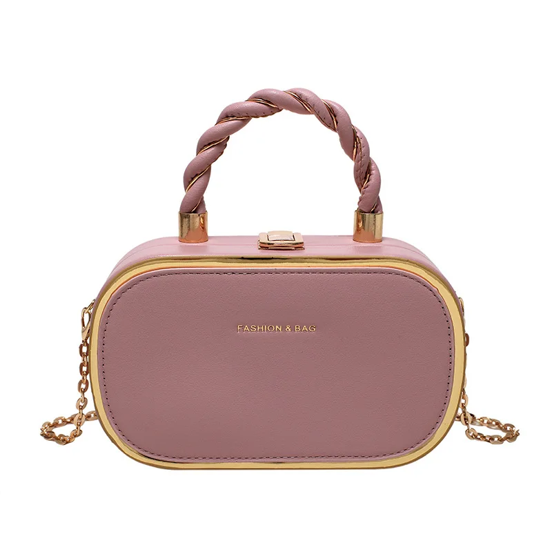 حقيبة فاخرة بسلسلة بيضاوية 100 حقيبة للفتيات ، حقي...