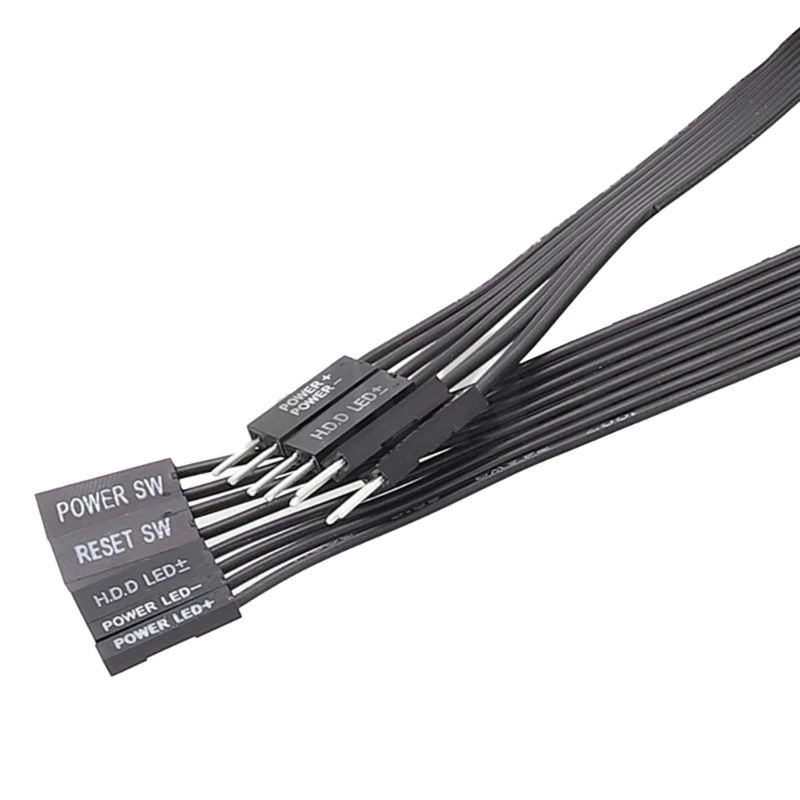 Фото Для переключателя материнской платы жесткого диска SSD LED/PLED/сброса питания SW удлинительный кабель 20/30/50/100 см №4