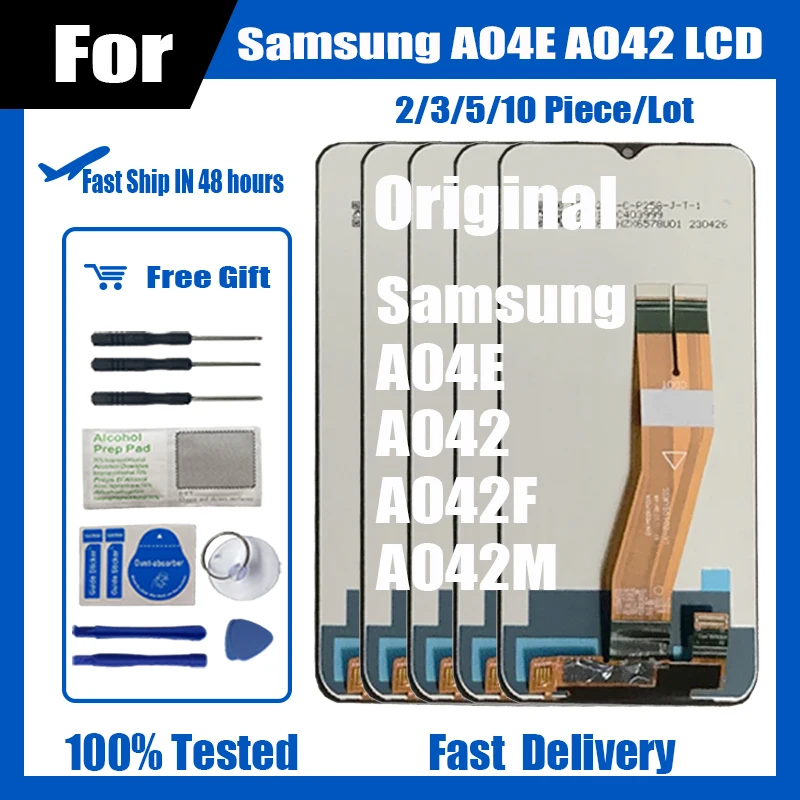 

2/3/5/10 Piece/Lot For Samsung A04e A042 A042F A042M LCD Display Touch Screen Digitizer Assembly No / With Frame