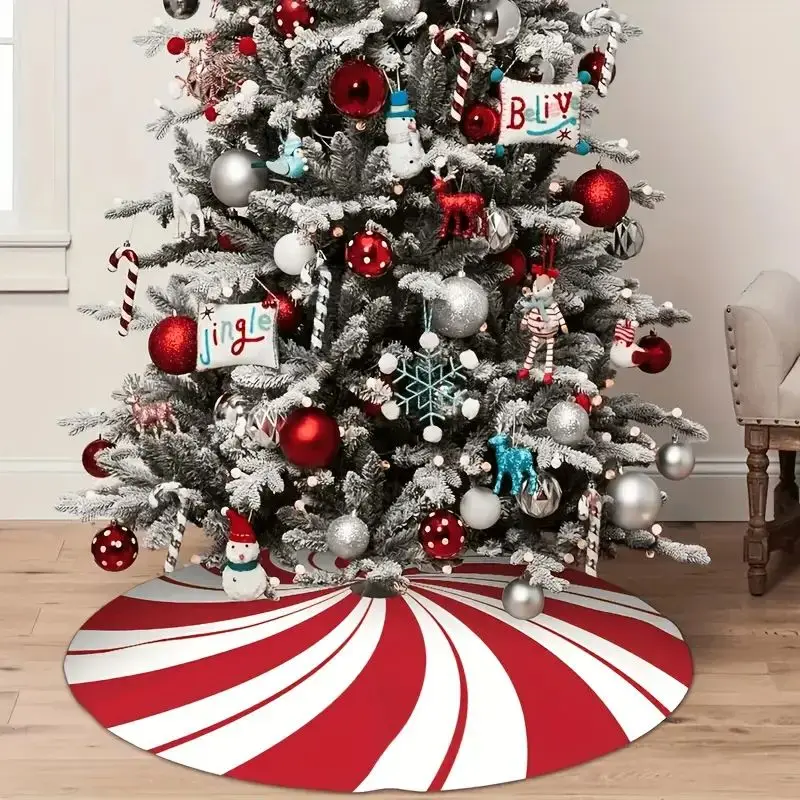 Merry Christmas Tree Skirt 90cm Holiday Party Decoration