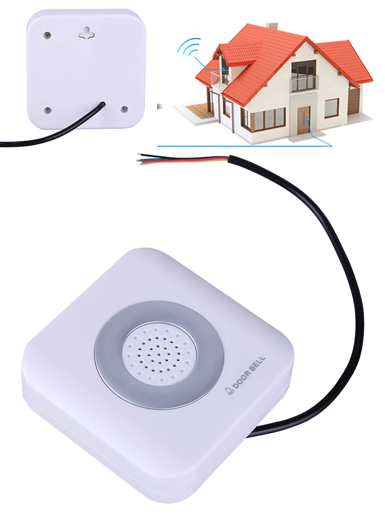 Wired Doorbell Front Door Bell DC12V 20mA Wired Four-Wire Dingdong Electronic Wall-mounted