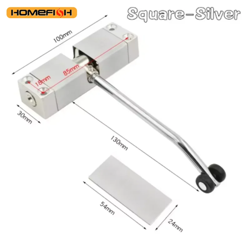 Automatic Door Closer Adjustable Silence Double Spring Self-Closing Hinged