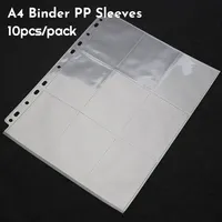 SKYSONIC 10pcs/Set A4 Binde PP Sleeves PostCards Bag Guka 3/5 Inch Album Collect Refill Pocket Organizer Stationery Suppl 1