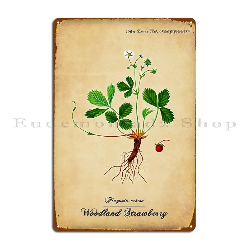 

Woodland Strawberry Metal Plaque Poster Pub Vintage Create Designs Classic Tin Sign Poster