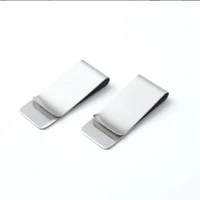 Metal Stainless Steel Money Clips Folder Stripe Print Silver Cash Clamp Holder Wallet Slim Card ID Money Clips Men Women 1