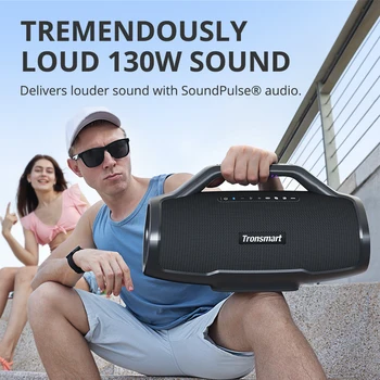 Tronsmart Bang Max Speaker Bluetooth Speaker with 130W, 3 Way Sound System, Sync Up 100+ Speakers, APP Control, Guitar/Mic Input 3