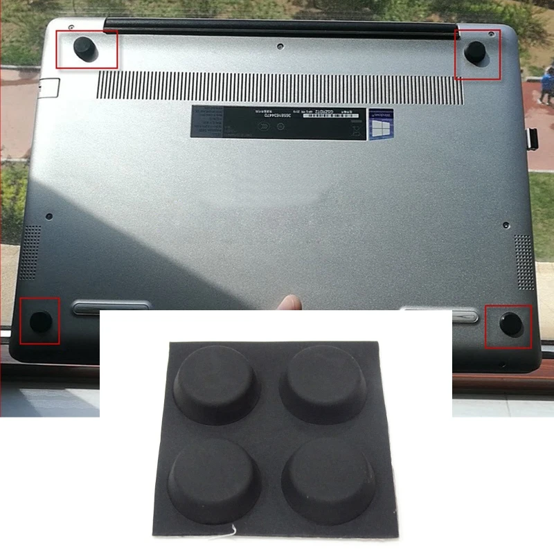 4 Pieces Laptop Computer Cooling Feet Rubber Holder Kickstand Suction Cup Heat Reduction Pad Universal Tablet Stands