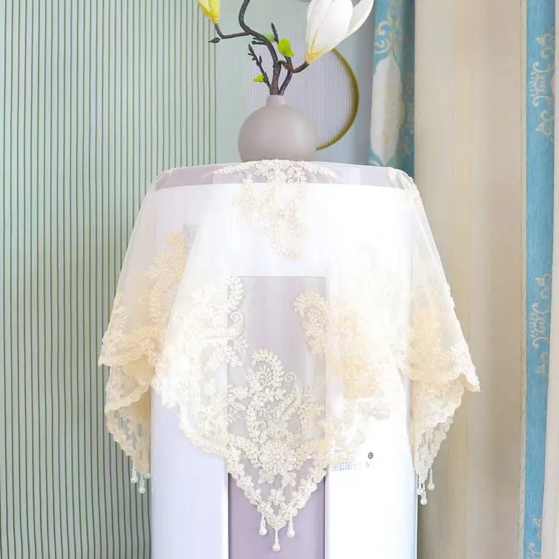 

HOT mesh beads flowers Embroidery table cloth cover wedding dining tablecloth kitchen Christmas Table decoration and accessories
