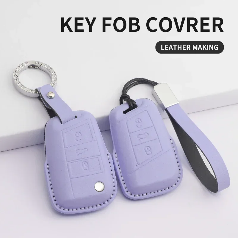 For Volkswagen VW Polo Golf7 MK7 Tiguan Passat B5 B6 B7 Golf 4 5 6 MK6 Jetta Lavida PU Leather Car Key Case Cover Shell Key Bag