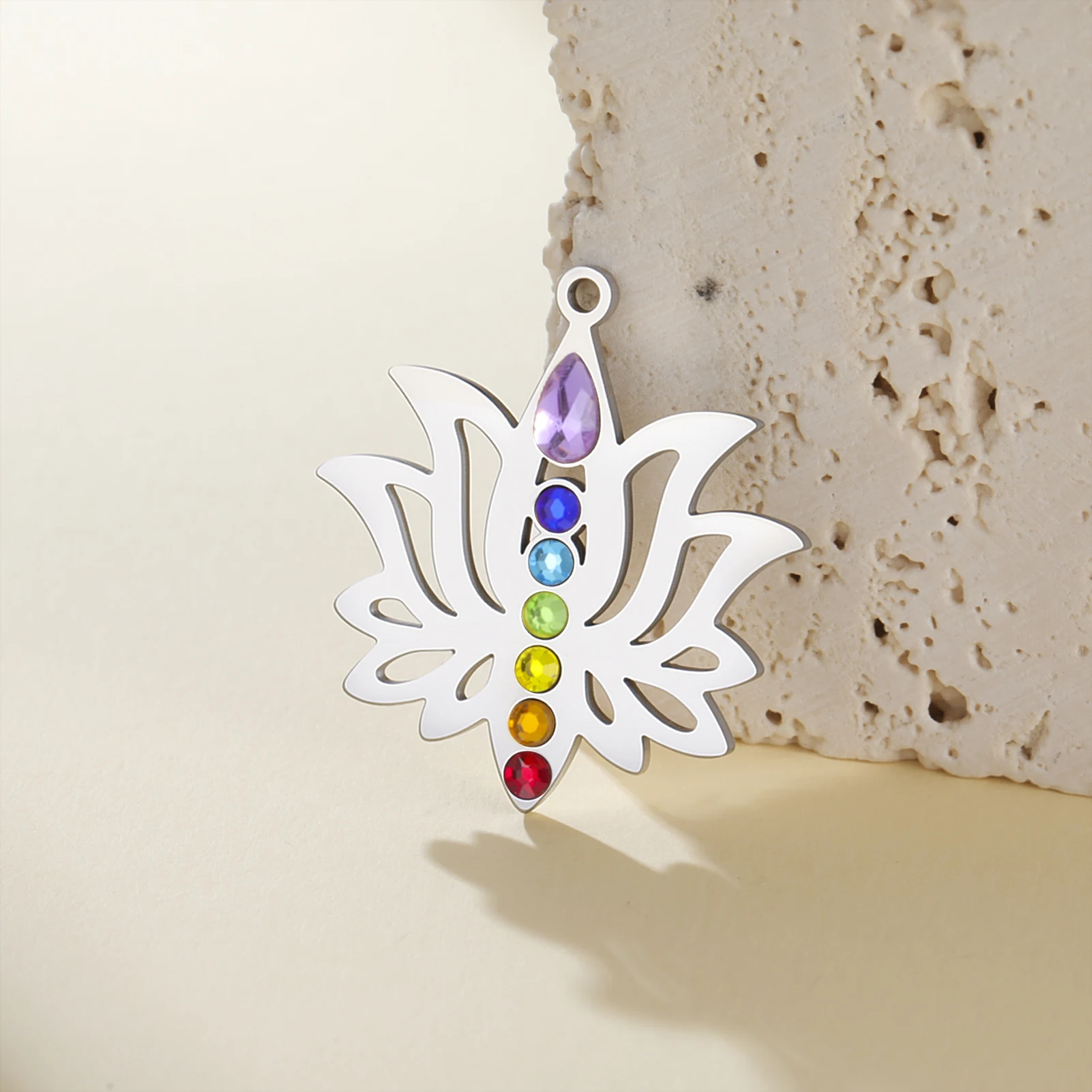 Lotus 7 Chakra Pendant Charm 6