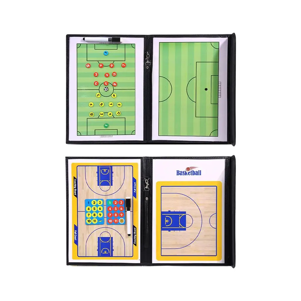 

Foldable Coaches Clipboard Board ,Portable Coaches Board with Dry , Marker Pen