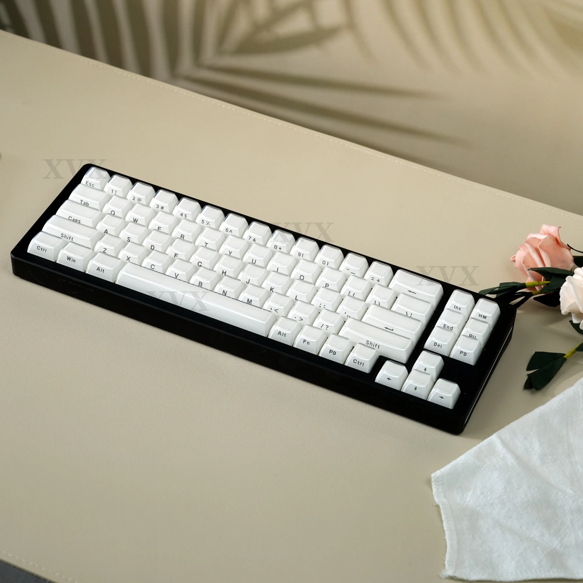 XVX Pink Jelly Side Print Keycap Ice Crystal Translucent OEM