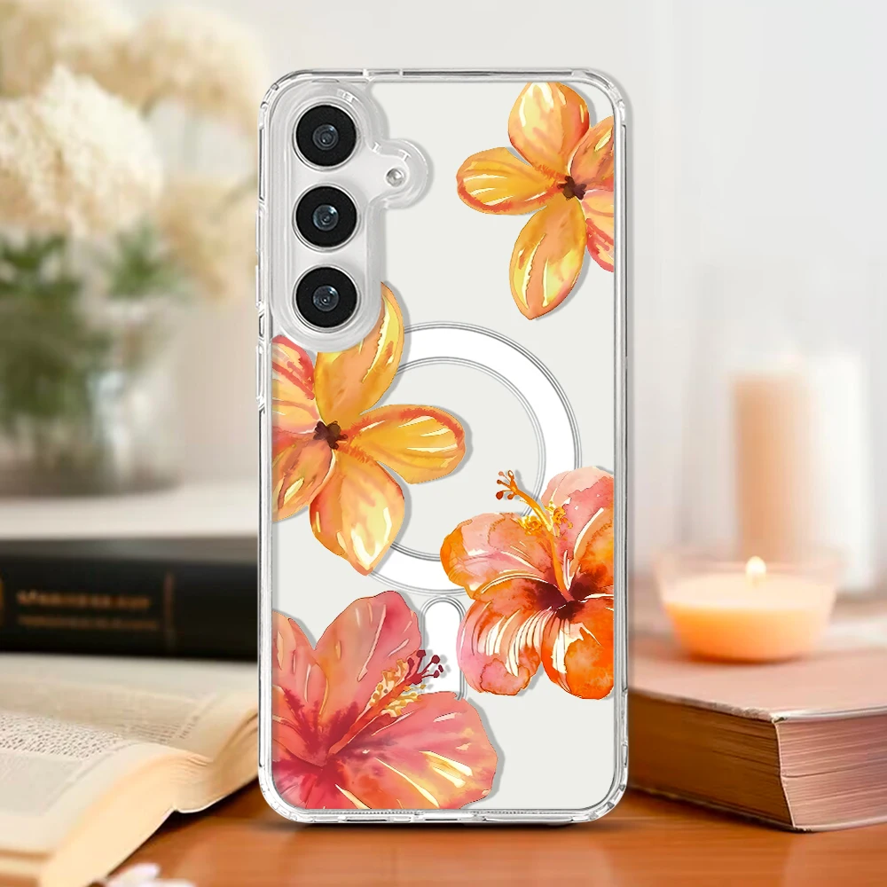 Summer Flowers Magnetic Phone Case – Stylish Floral Protective Cover