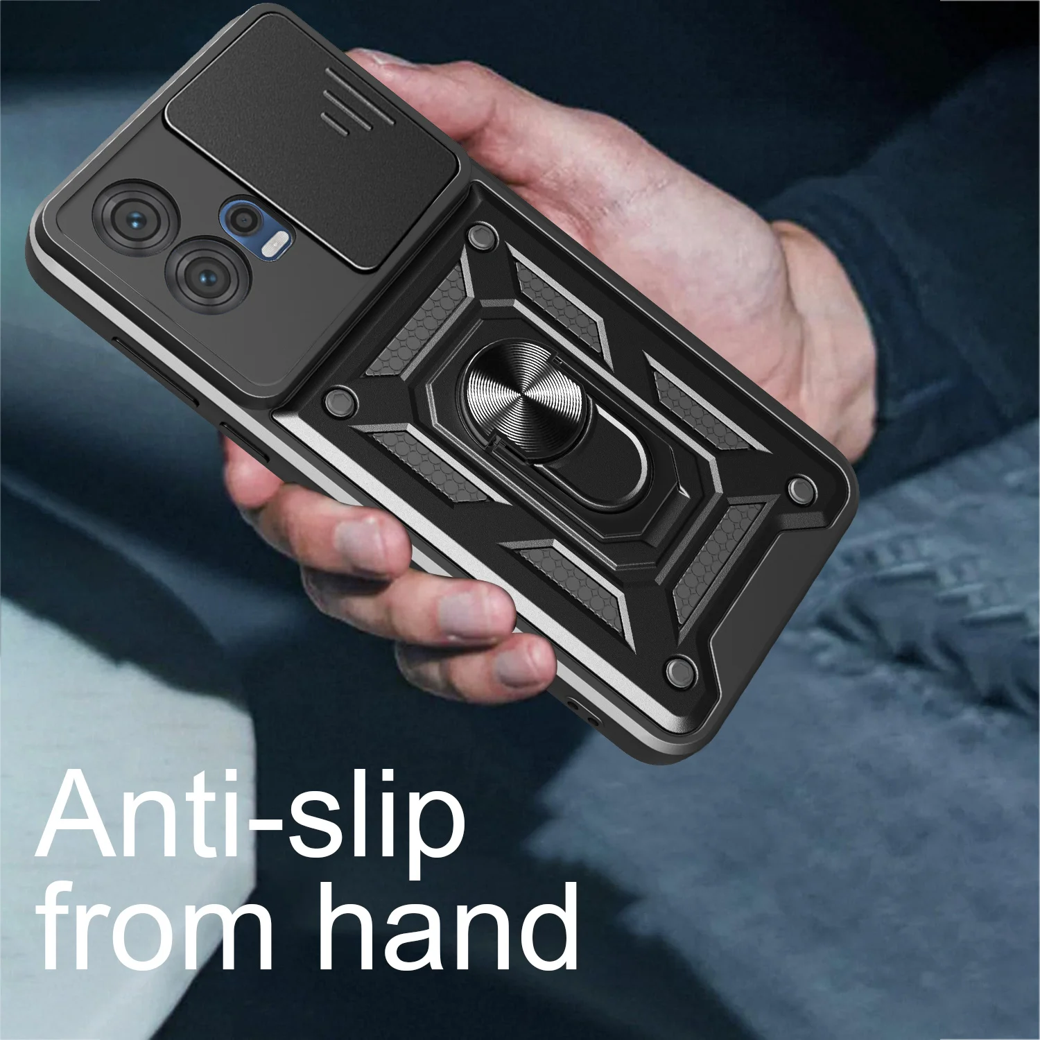 Magnetic Car Holder Ring Cover with Anti-Scratch and Camera Protection