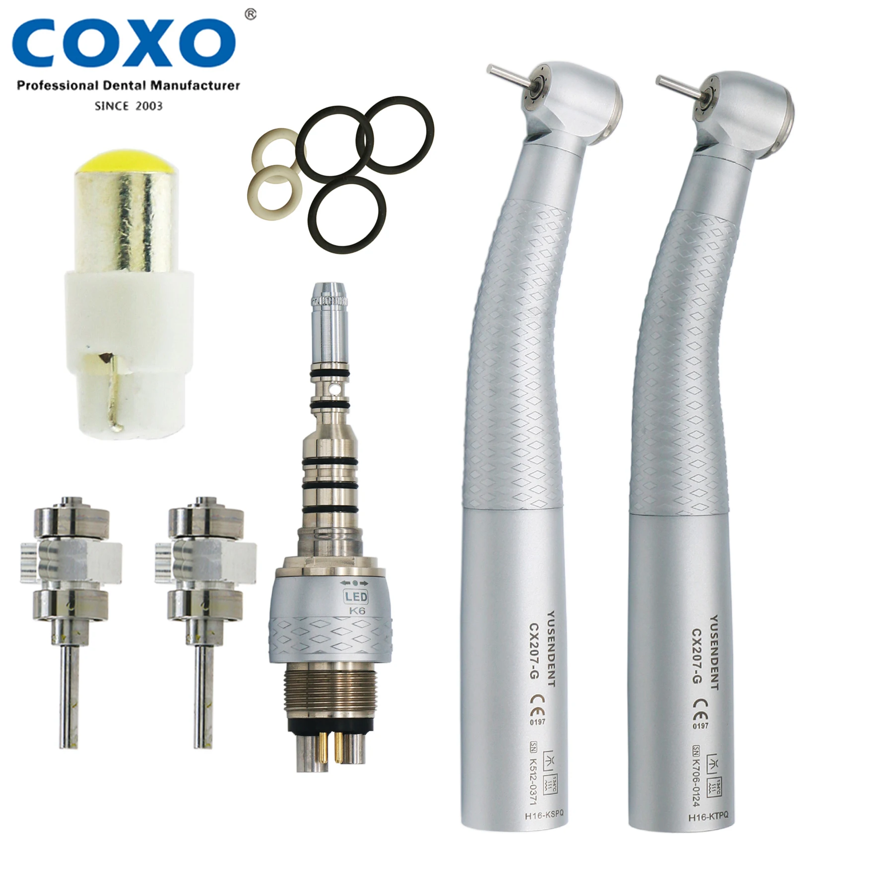 Coxo Manipolo Dentale In Fibra Ottica Manipolo Ad Alta Velocità Turbina Ad Aria Led Attacco Rapido Accoppiamento 6 Fori Fit Kavo Multiflex