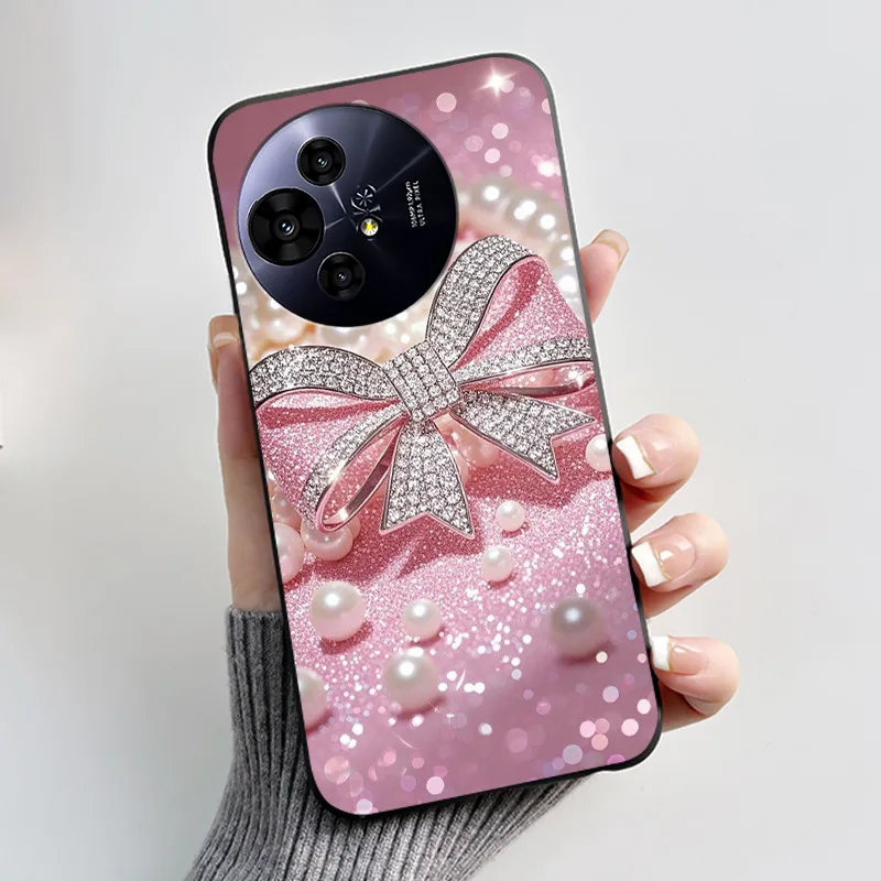 Aesthetic Cute Cat Astronaut Soft Silicone Black Protective Phone Case Cover