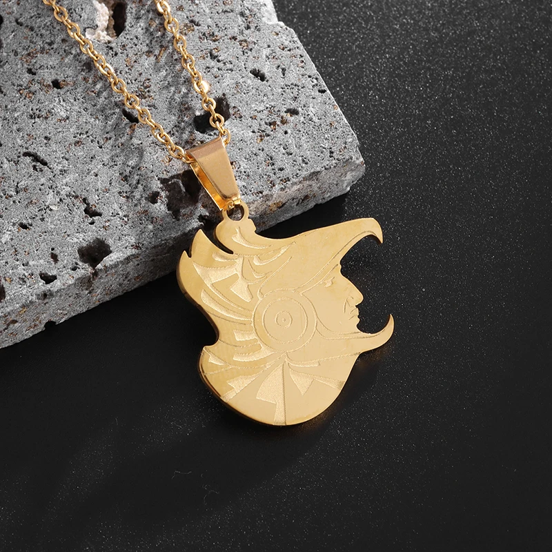 

Exquisite Aztec Eagle Warrior Pendant Necklace Women Men Ancient Greek Sun God Stainless Steel Jewelry
