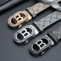 Men's Belt Fashionable Belt for Men Letter B Buckle Belt Male Boss Business Style Luxury Brand