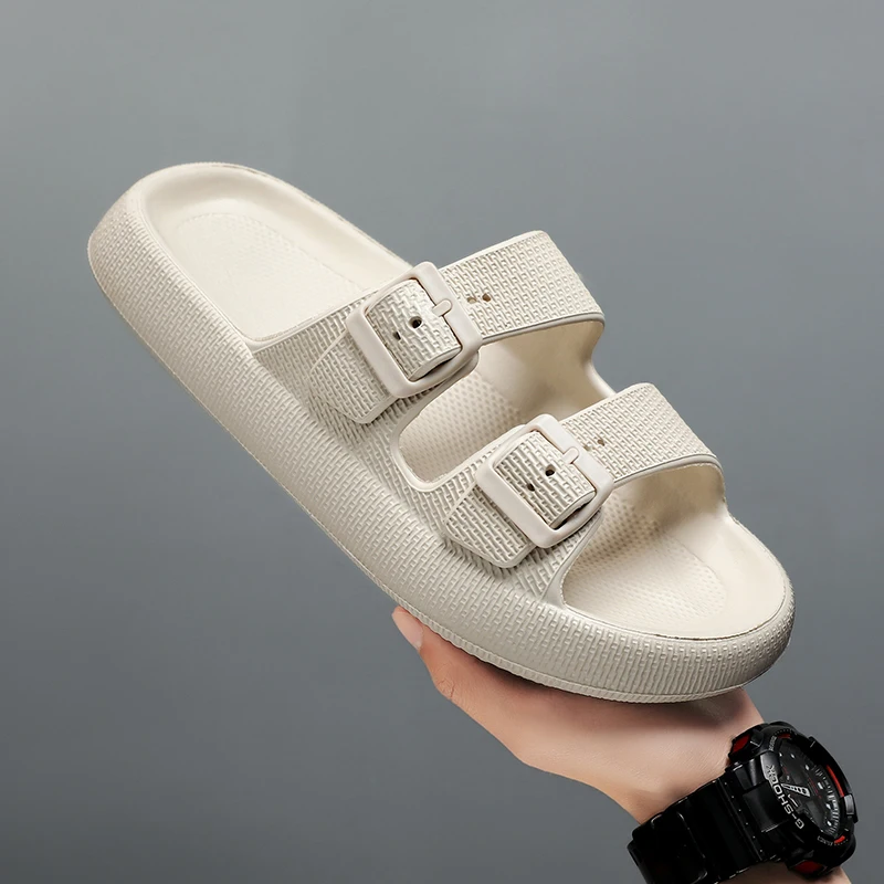 Outdoor-Hausschuhe für Damen und Herren im Sommer, neue lässige Mode, einfache, rutschfeste Outdoor-Strandsandalen und Hausschuhe mit weicher Sohle
