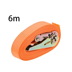 Durable Orange Heavy - Duty Tensioning Belt with Metal Buckle (6M)