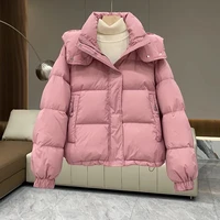 Autumn Winter New Down Cotton Jacket Women's Korean Cotton-Padded Thicken Warm Hooded Parkas Short Coat Female Casual Ladies Top 1