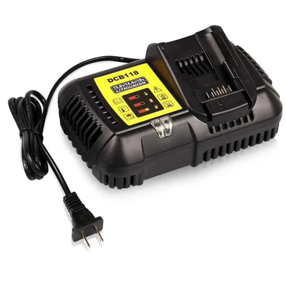

DCB118 Battery Charger for Dewalt Battery 10.8V-20V DCB200 DCB101 DCB115 DCB107 DCB105 DCB140 &DCB112, US Plug