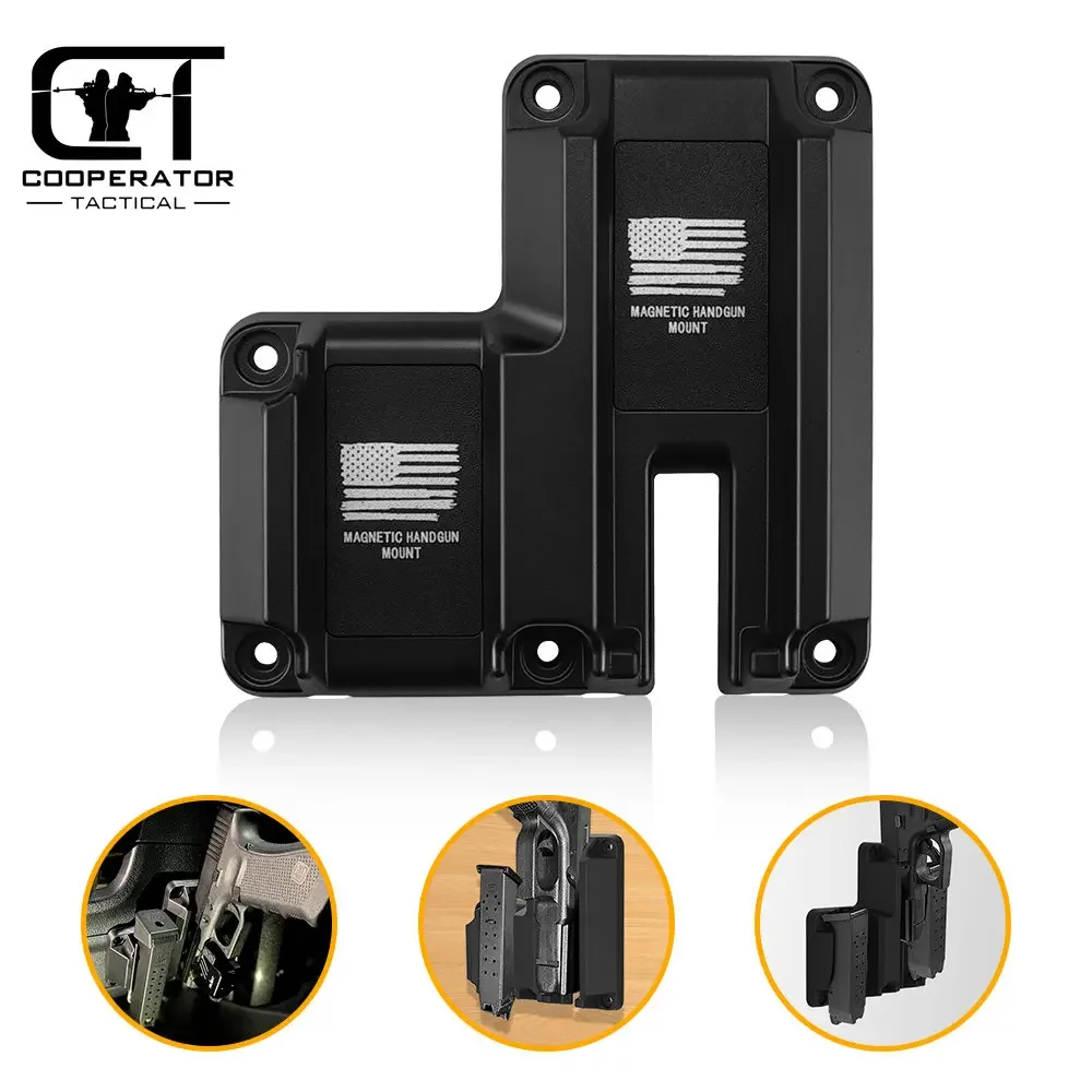 

2in1 Pistol Magnet Gun Mount Holster For Glock Sig Sauer Taurus Concealed Handgun Pistol Magnetic Mount Holster 45 Lbs